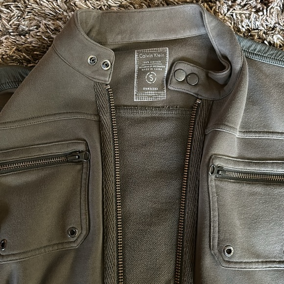 Calvin Klein Olive Green zip up jacket NWOT - Picture 3 of 4